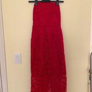 Topshop Lace Strapless Dress